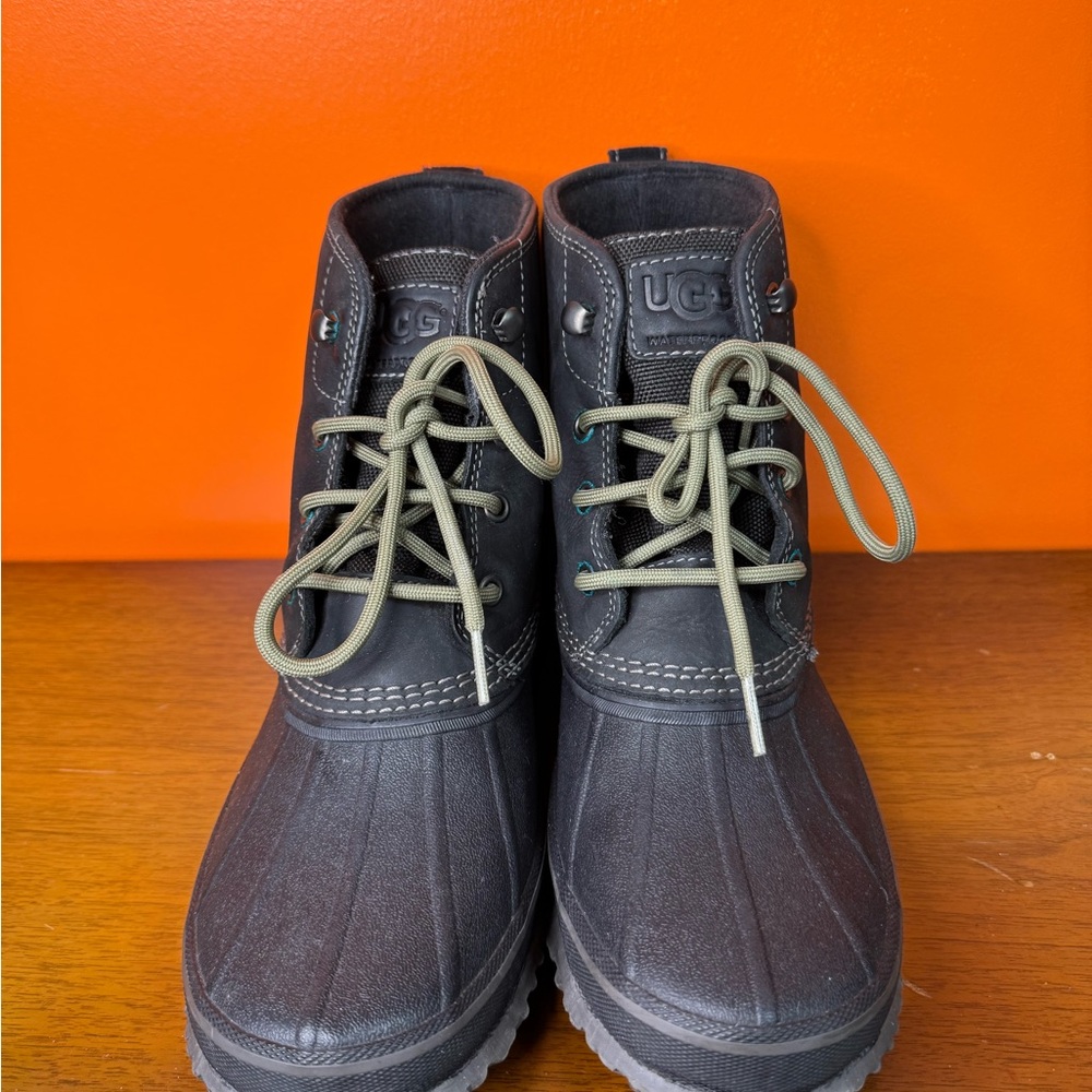 UGG Dark Brown Lace-Up Boots